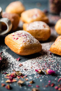 yummyinmytumbly:  Cardamom Rose Beignets  NOW please and thank you.