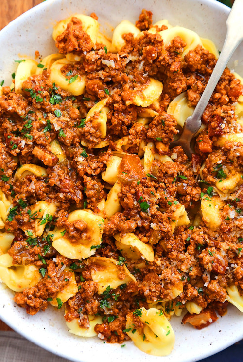 Tortellini BologneseClick here for the recipe!Click here for more recipes like this one!