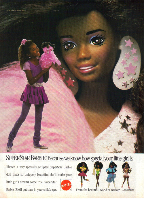 fyretrobarbie:SuperStar Barbie print ad (1989)