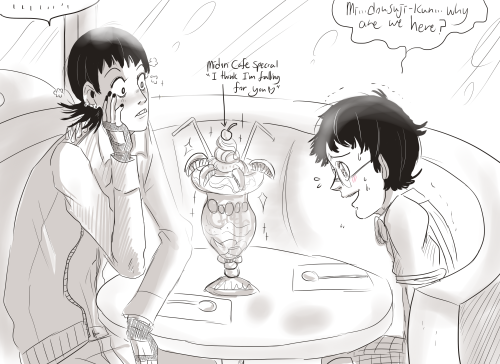 agileo-101:99 dates and a kiss AU yeah this idea has been bugging me so i finally drew it :D