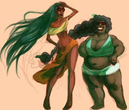 platinumhell:unfinished demon gfs with their hands on their hips