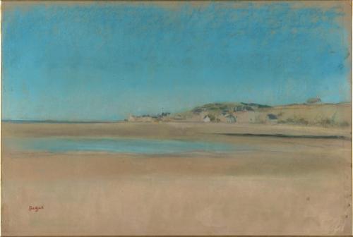 Maisons au bord de la mer = Houses by the SeaEdgar Degas (French; 1834–1917)ca. 1869Pastel on chamoi