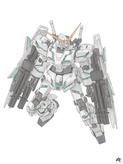 mousanjiq:  RX-0 Unicorn Gundam (Destroy