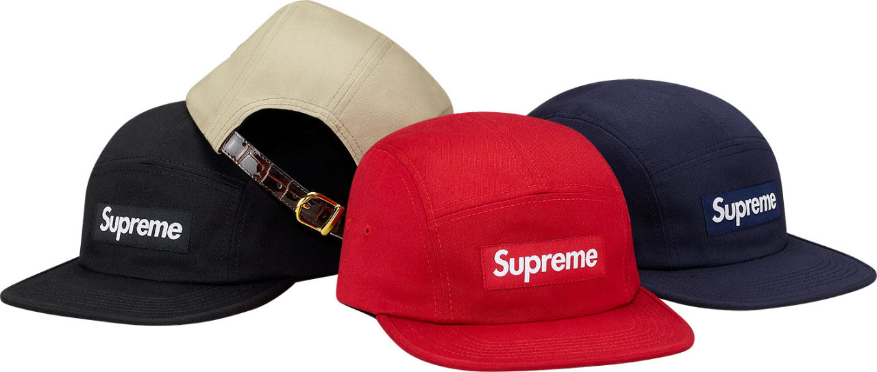 Supreme Denim Croc Strap Camp Cap - Red – Grails SF