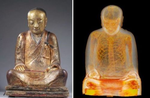 strangeremains:This Buddhist Statue Holds a Macabre SecretLast year the Drents Museum in the Netherl