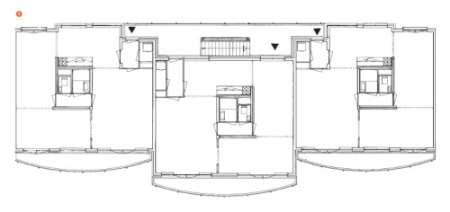 Dapperbuurt - Duinker, Van der Torre architecten. Amsterdam, Netherlands, 1989The nearly square floo