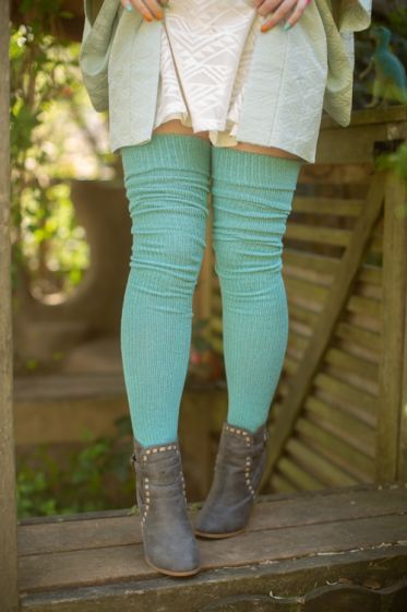 Long Cuffable Scrunchable Socks The name says it all! Long enough to be thigh high, these long socks