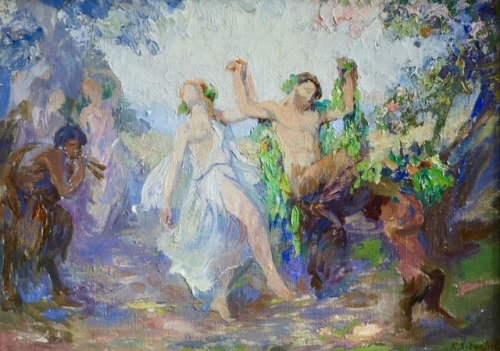 hildegardavon: Ker Xavier Roussel, 1867-1944 Bacchanal, ca.1930, oil on canvas Private Collection