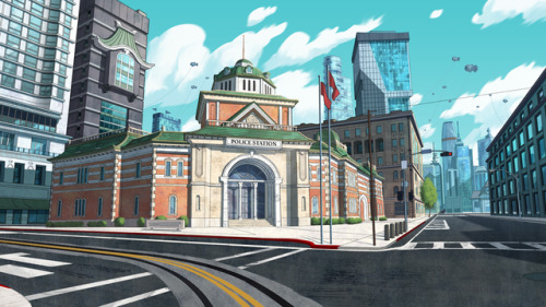 Some of my background paintings for Disney’s Big Hero 6: The Series (season 2). I spent almost