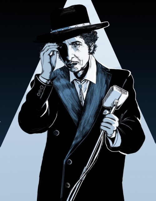 I drew bob dylan as Sinatra for the Village Voice, thank you ad Parker!
