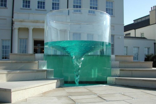 hasana-chan:  thefuuuucomics:  A vortex water fountain sculpture called Charybdis, created by artist William Pye. The fountain sits in front of the Seaham Hall Hotel in County Durham in the UK.  WOW