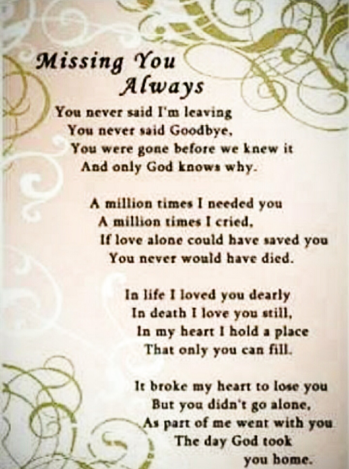 Goodbye my brother poem