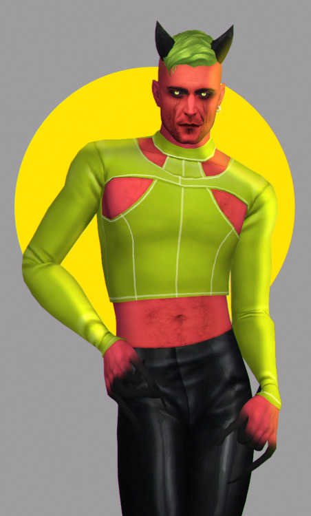 * My, Oh, my! - base game compatible male crop top, all LOD’s, all maps, 15 swatches, from teen to e