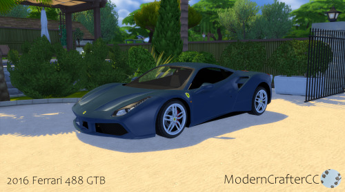 moderncrafter:The Sims 4 - 2016 Ferrari 488 GTB~  Polycount: 43777 (Midpoly)~  26 Swatches~~~~~~~~~~