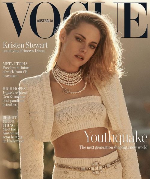 voguefashion:Kristen Stewart photographed by Lachlan Bailey on the cover of Vogue Australia, February 2022.