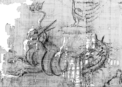 likeavirgil:Sketches of real and mythical animals from the verso of the Artemidorus Papyrus(For more