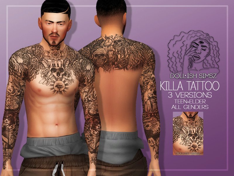 Most Downloaded  Tattoo Chaotic by ANGISSI by TSR  Lana CC Finds