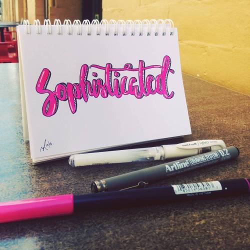 Sophisticated, huh? (I feel like all do lately is brush lettering) . . . #lettering #brushcalligraph