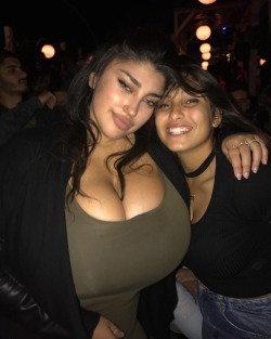 thebiggestever:  Her friend’s breasts weren’t exactly small unless they were being compared with her behemoths.  Between those and her delightfully pillowy lips, she knew she had every she needed to please your monster cock.