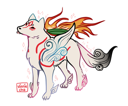 vinnie-cha:replaying one of my favourite games, i honestly love amaterasu with all my heart