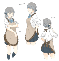 stratums:  inushige:  「制服+エプロン=」/「まちゃぴろ」の作品