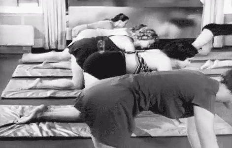 theladybadass:  Exercising circa 1940s found in Castle Films movie