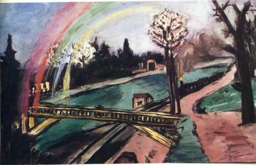 Railway Bridge and Rainbow, 1942, Max BeckmannMedium: oil,canvas