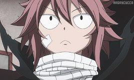 angrycucco:   「 Fairy Tail 」 ✧ Natsu Dragneel + Long Hair Bonus Gif ;w; 