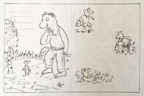 Development work by Axel Scheffler for 'The Smartest Giant in Town'