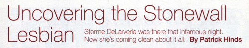 Stormé DeLarverie's Interview On The Stonewall Uprising For Curve Magazine Jan/Feb 2008