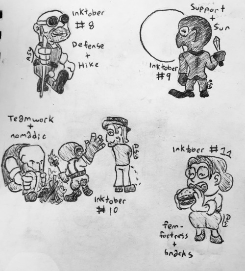 More Inktober Stuff, Some Of It Looks Like Shit But Idc