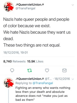 asymbina: theconcealedweapon:  xeniawarriorprincesa:  I legit served a man at my last job who was fully covered in nazi symbols and shit. He was a proud actual real life nazi getting icecream in a family theme park and when he left I voiced my disgust