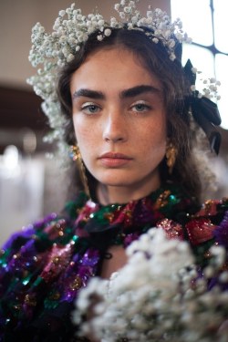 wmagazine:Backstage at Rodarte’s ethereal