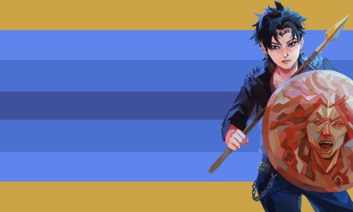 Bigender and T4T Percy Jackson and Transmasc Thalia Grace based flags~ (with and without characters)