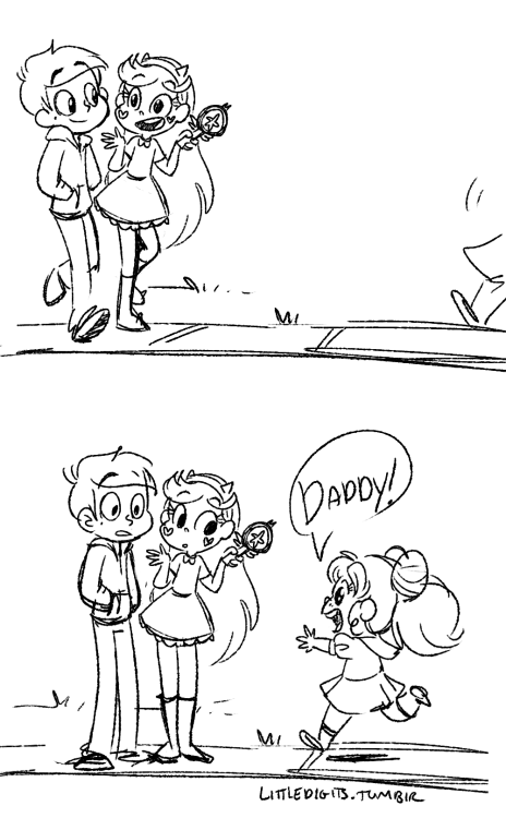 littledigits:  “ ether101 answered: What about an adult Marco meeting the next Prince(ss) Buterfly who may or may not be his kid” ————————————-so clearly my plan for these requests is to take the idea and make it as dumb