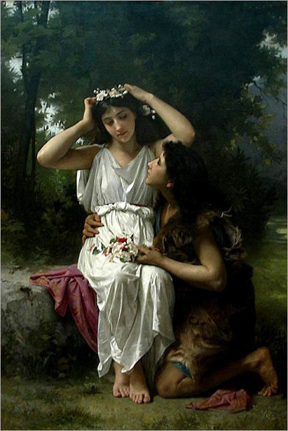 artbeautypaintings:
“ Daphnis and Chloe - Elizabeth Jane Gardner Bourguereau
”