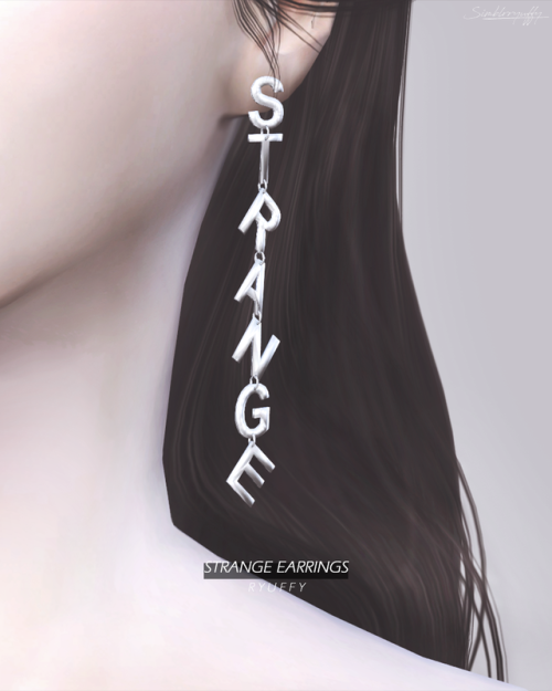 simblrryuffy: [Ryuffy] STRANGE Earrings Female Accessories 7 Swatches HQ Compatible Download: PATRE