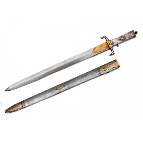 Combined short sword/dagger with percussion pistol, mid 19th century.from Ralados Antiques