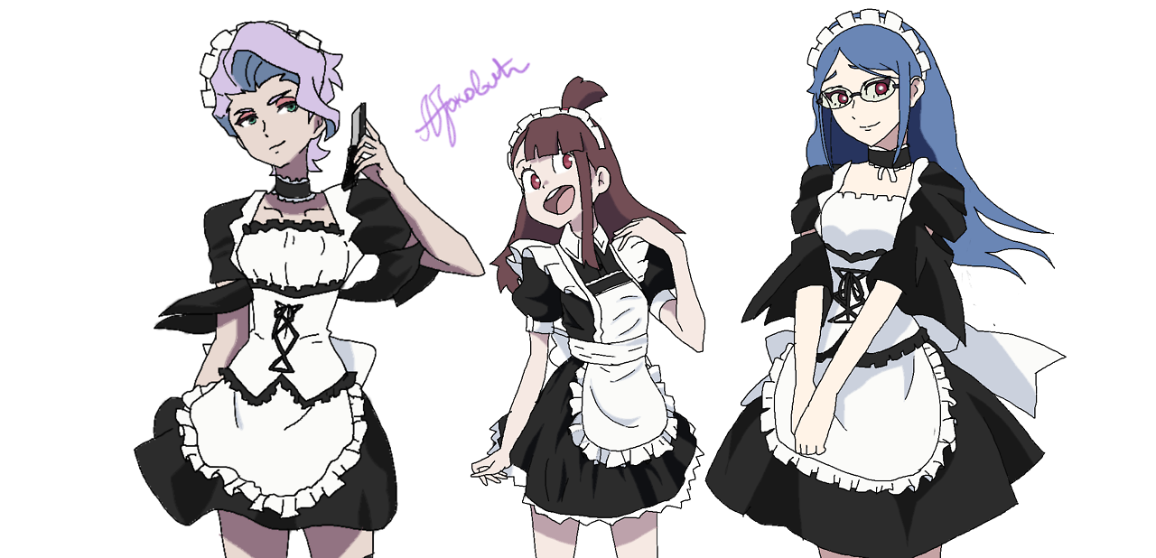 grimphantom2:  andzl-blog:  Maids &lt;3  Aren’t they so cute? just had to