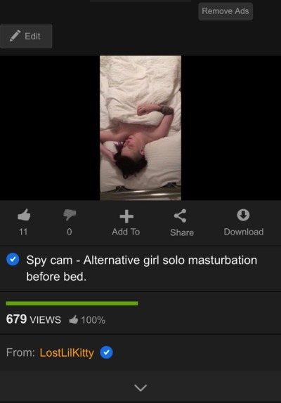 Spy cam - Alternative girl solo masturbation before bed.