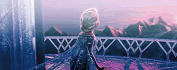  The scene in which Elsa walks out onto the