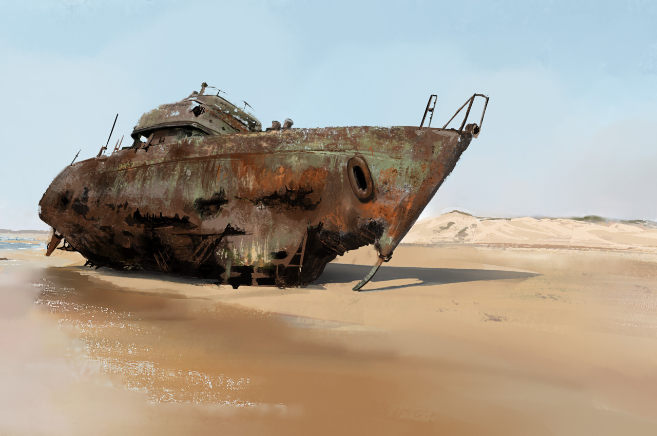 rian-trost:  Week 6 of Art Camp, photo study. I like to paint boats.