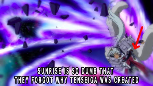 Surely You Can Notice Tenseiga And That He Was Using Tessaiga. To Forget That Tessaiga Was Forged For