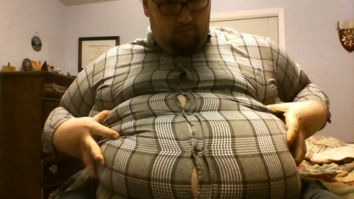 Tried on one of the shirts I got for Christmas…I think it’s a little small