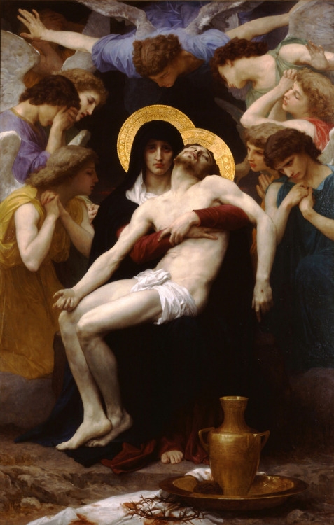 master-painters:From Birth till Death La Vierge au Lys - 1899 and Pieta - 1876 - William Bouguerea