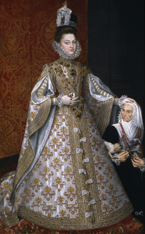 Portrait of Isabella Clara Eugenia with Magdalena Ruiz, by Alonso Sánchez Coello, Museo Nacional del