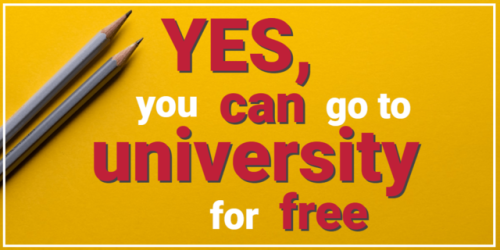 (via Yes, You Can Go to University for Free) Fellow British students! You CAN go to university for f