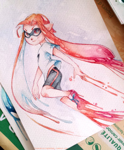 transmissiondream:  Inkling girls! Their design is a wonderful excuse to make some watercolors!My Patreon