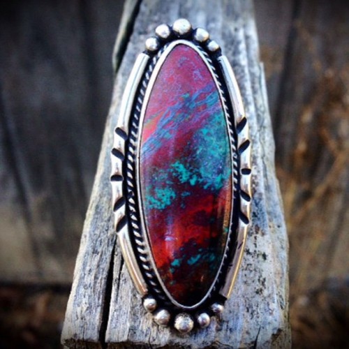 ❤️ this colorful Southwestern Ring by @silver__raven | etsy.me/1wSuUqE #handmade #handcrafted