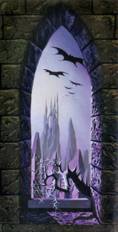 Concept art for the Sleeping Beauty Castle Walk Through by Eyvind Earle (½)